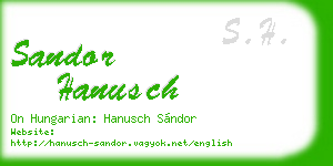 sandor hanusch business card